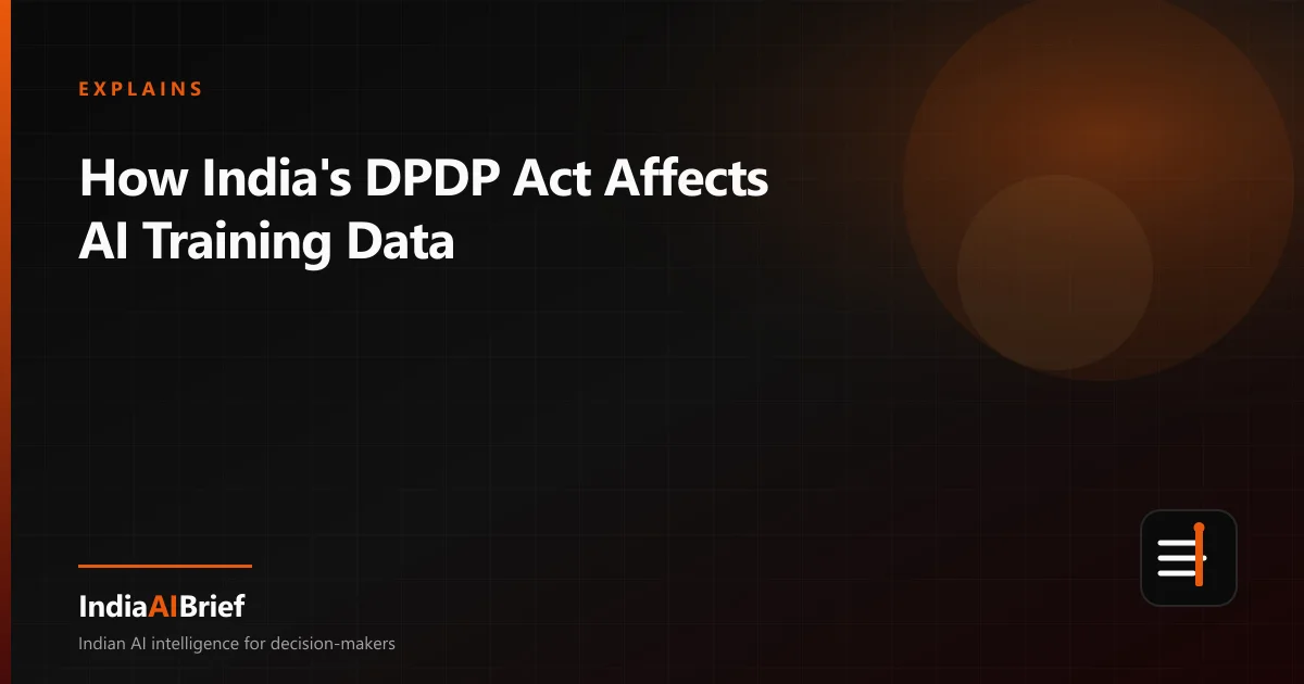 Abstract graphic representing DPDP Act implications for AI training data in India