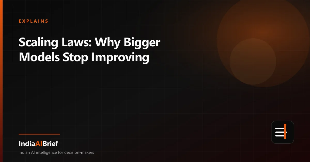 Editorial graphic for Scaling Laws: Why Bigger Models Stop Improving